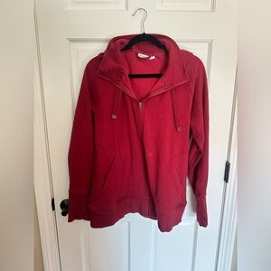 Oversized Athleta Red Pullover Sweatshirt